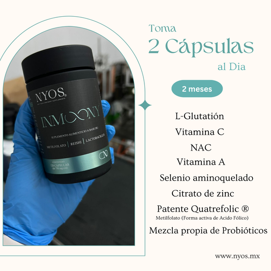 Inmoony ® – Salud Inmunológica y Vaginal NAC, Probióticos, Quatrefolic & Reishi NYOS
