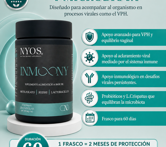 Inmoony® | Suplemento para VPH, Cándida y Herpes Recurrente