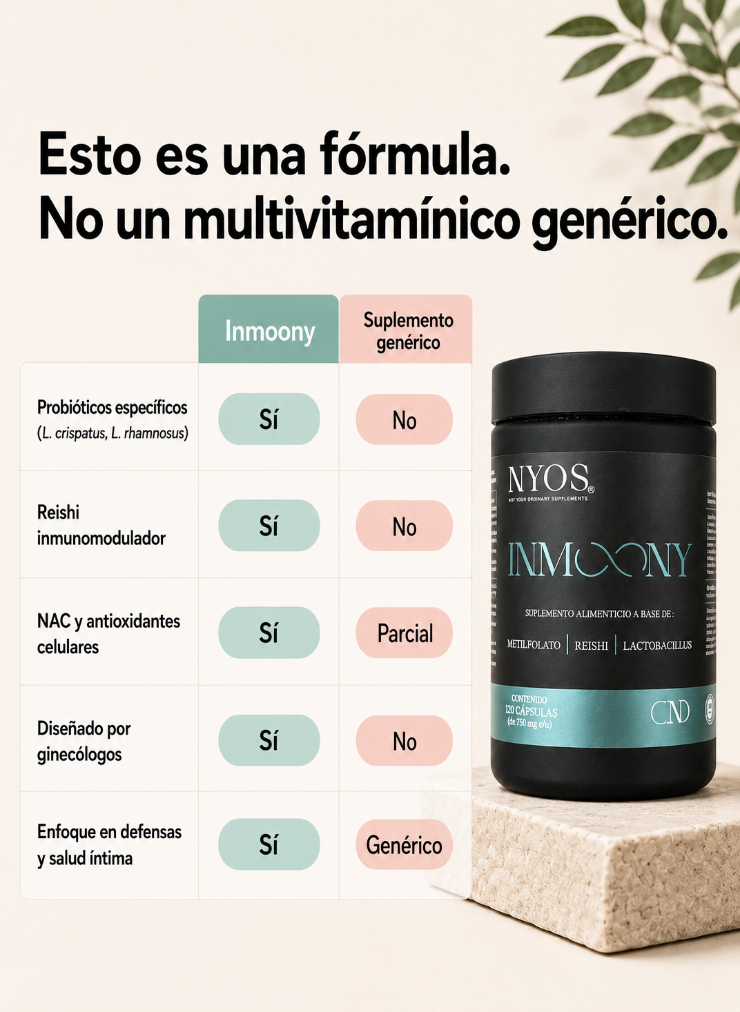 Inmoony® | Suplemento para VPH, Cándida y Herpes Recurrente