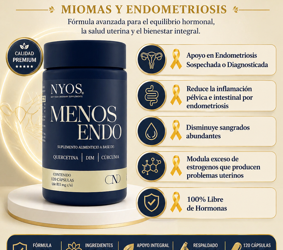 Menos Endo® | Suplemento para Endometriosis y Dominancia Estrogénica