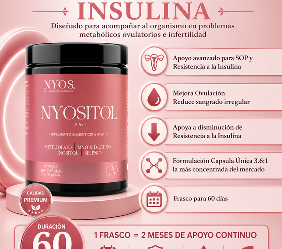 Nyositol® | Suplemento de Inositol para SOP, Fertilidad y Resistencia a la Insulina