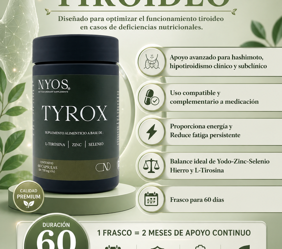 Tyrox® .| Suplemento para Hipotiroidismo, Hashimoto y Tiroides